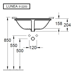 Фото Раковина встраиваемая Villeroy & Boch Lunea 51225301 альпийский белый