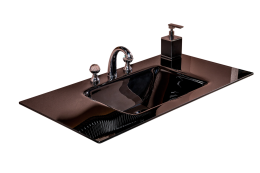 Armadi Art 852-100-B Столешница стекло 100см моноблок BLACK