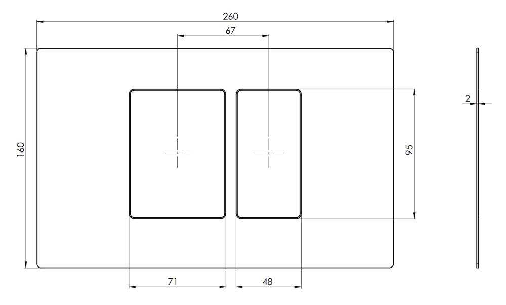 Фото Кнопка смыва Remer RB820GM, оружейная сталь PVD