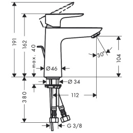 Комплект смесителей Hansgrohe Talis E (71740000/71710000) серый