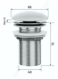 Фото Донный клапан GID (74405K) Светло-коричневый матовый