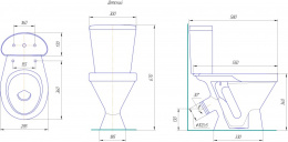 Унитаз-компакт детский 9557 ПКФ ФАРФОР 'ЖИРАФ' (ручная роспись)