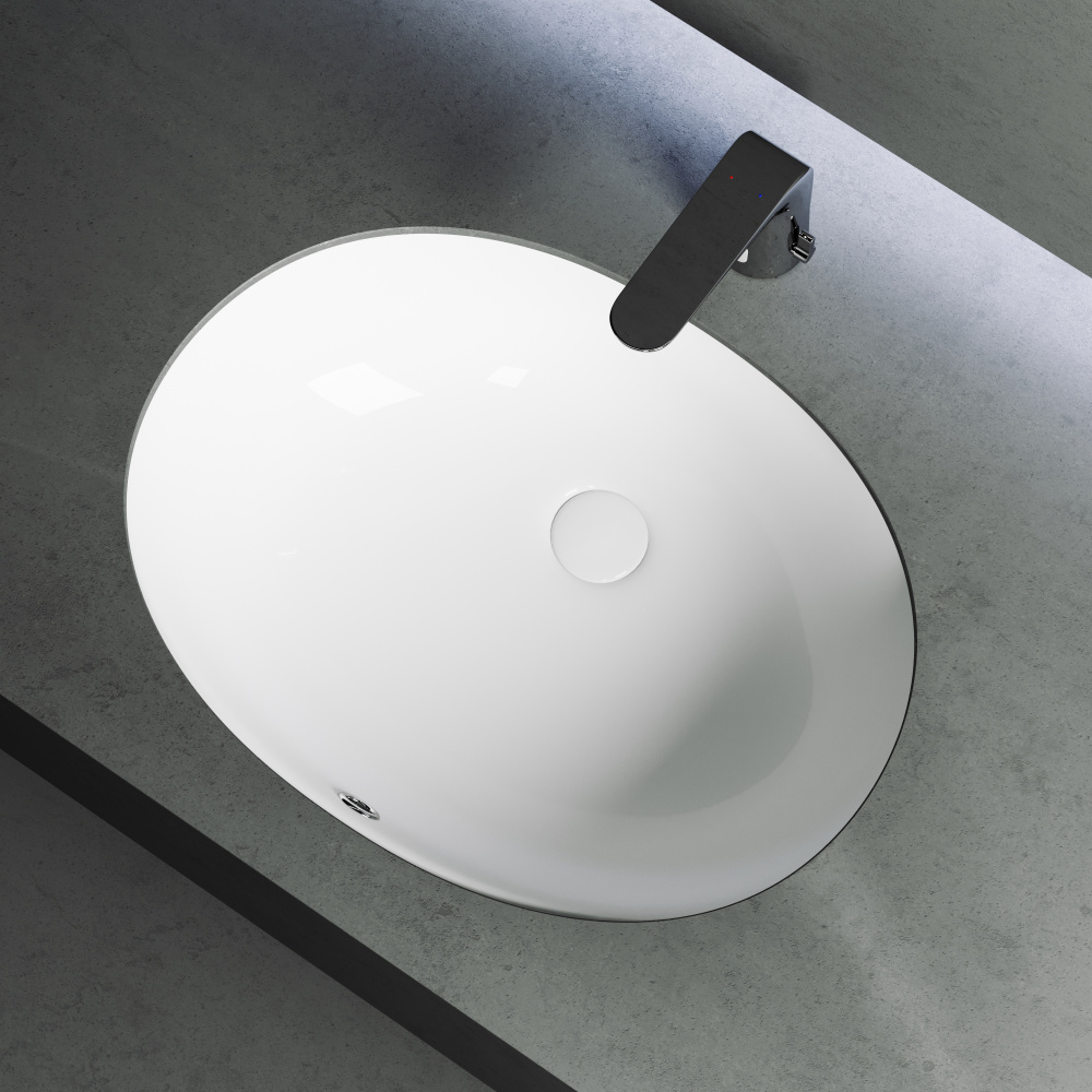 Фото Встраиваемая раковина Ceramicanova Element CN6043 Овал 56 см