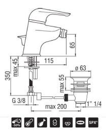 Фото Nobili Luxus LU23119/1CR Смеситель для биде (хром)