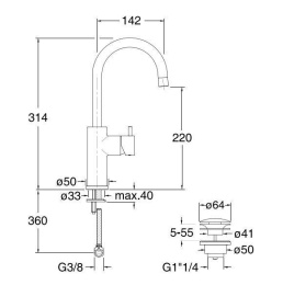 Cristina Tricolore Verde TV22651 Смеситель для раковины