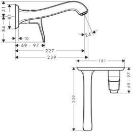 Смеситель для раковины 31003000 Hansgrohe Metris Classic