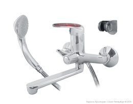 Фото Смеситель для ванны/раковины KARAT КРАСНЫЙ NEXT короткий излив Варион 9025823