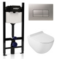 KIT VSCrM 7317 Slim P1 Комплект инсталляции 4 в 1, WINNER S BLOCK VS0853202, унитаз DREAM 7317, крыш