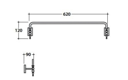 Держатель полотенца Globo Paestum (PAAC45) хром