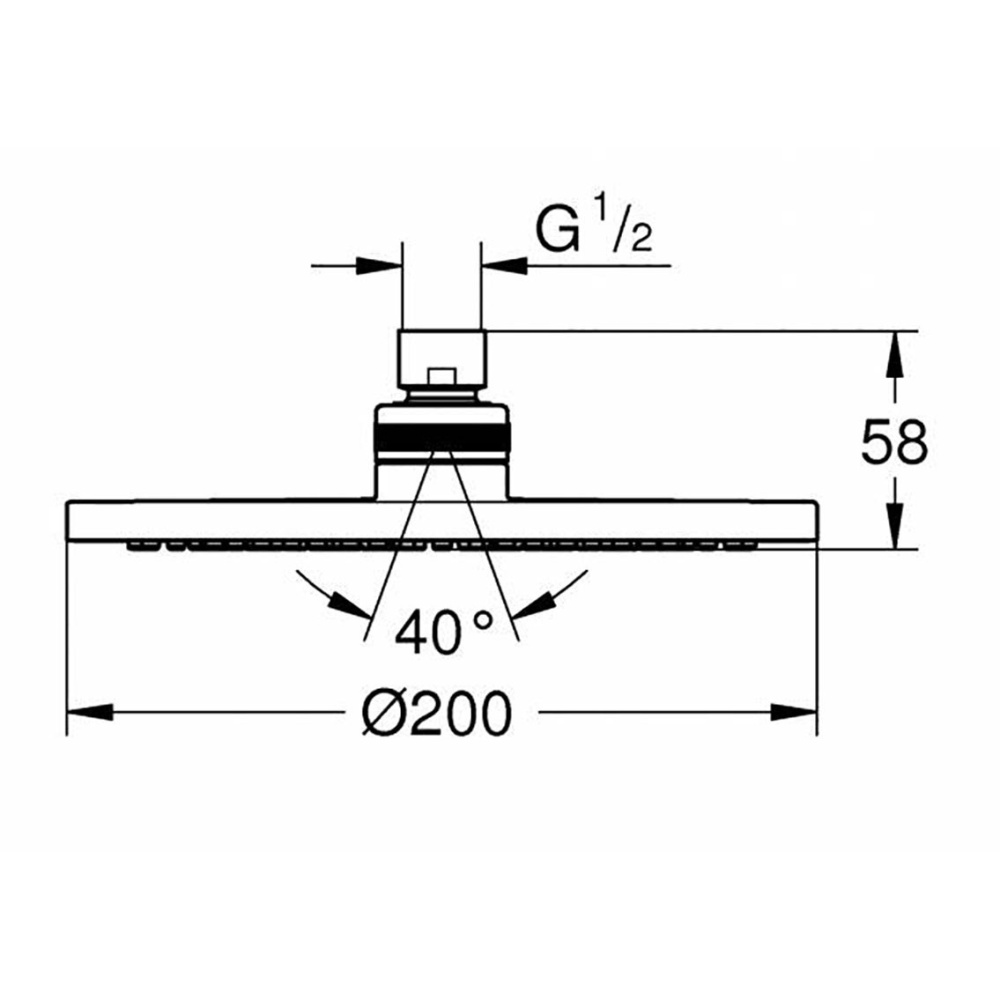 Grohe Tempesta New Cosmopolitan 27541001 Душ верхний 1 вид струи
