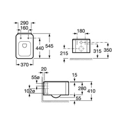 Подвесные унитазы Чаша подвесного унитаза Roca Element (346577000) белый