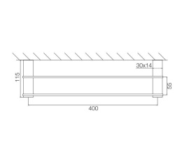 FIMA Carlo Frattini Quadra F6021/40CR Полотенцедержатель двойной на 40 см