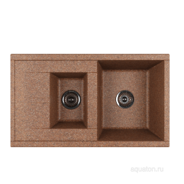 Мойка для кухни из литого мрамора Aquaton Делия 87 терракотовый 1A716232DE270