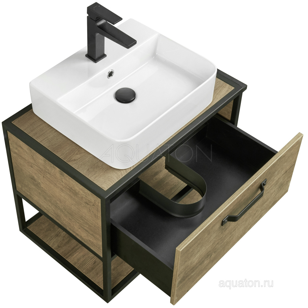 Фото Тумба под раковину Aquaton Лофт Фабрик 65 дуб кантри 1A242301LTDY0