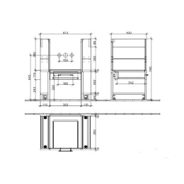 Мебельный элемент A12806BI VILLEROY&BOCH City Life, 613 x 740 x 430 500 мм