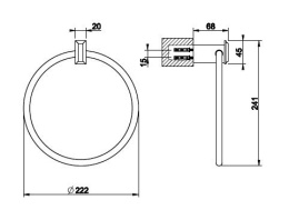 Полотенцедержатель Gessi Eleganza (46509#031) хром