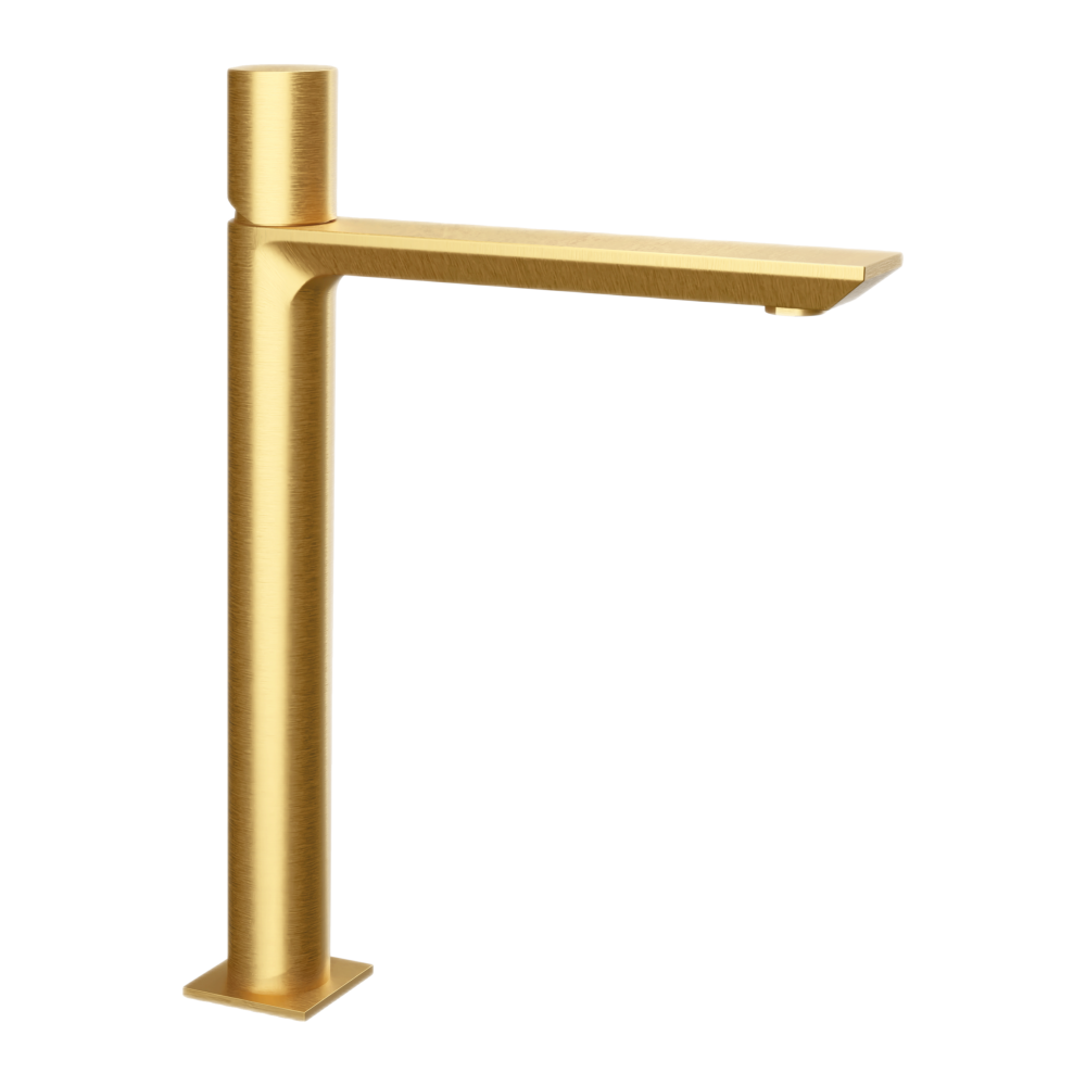 Фото Смеситель для раковины Remer Edge EG512LXLBG, золото брашированное
