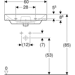 Geberit Smyle Square 500.229.01.1 Раковина подвесная