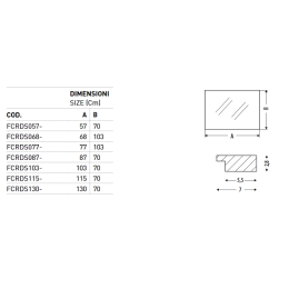Зеркало Designo FCRDS115-BA pure white 115*70