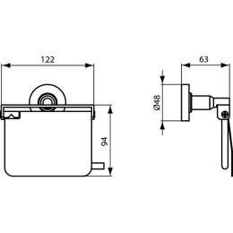 Фото Держатель туалетной бумаги Ideal Standard IOM (A9127AA) хром