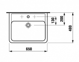 Раковина Laufen Pro 8.1895.3.000.104.1, 65*48 см