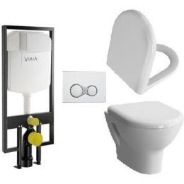 Инсталляция и унитаз Vitra Zentrum (9012B003-7205) белый