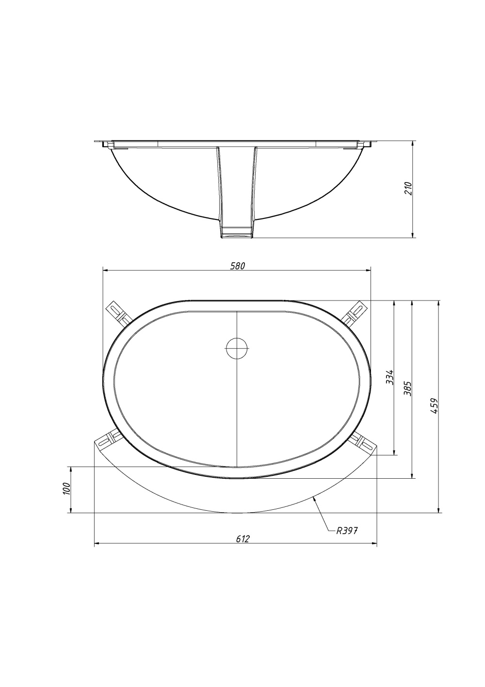 Фото Migliore 29899 Раковина овальная, с крепежом