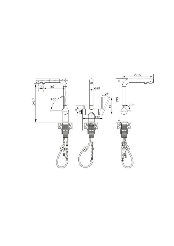 Смеситель для кухни Paulmark Serpentine (Se213222-NI) никель