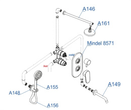 Фото Душевая система WasserKRAFT Mindel 8500 (A85161) белый