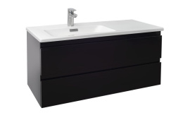 Фото Тумба под раковину Jacob Delafon Madeleine EB2054-J52, 100 см, блестящая черная, левая
