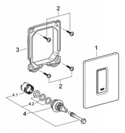 Кнопка смыва Grohe Skate Cosmopolitan (38784000) серый