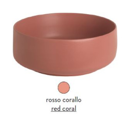 Раковина ArtCeram Cognac COL002 14; 00, накладная, цвет - rosso corallo (красный коралл), 48 х 48 х
