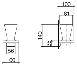 Стакан Villeroy&Boch (Dornbracht) LaFleur 83 400 955 00 подвесной, стекло/хром