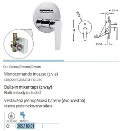 Фото Tres Class 20518001 Смеситель для ванны (хром)