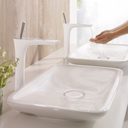 Смеситель для раковины Hansgrohe PuraVida (15072400) хром, белый