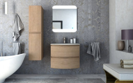 Колонна подвесная с двумя распашными дверцами, реверсивная VAGUE CEZARES 54850 Rovere sbiancato