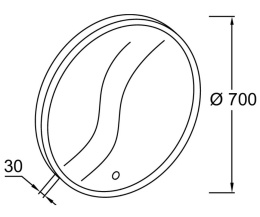 Зеркало Jacob Delafon EB1436-NF, 70 см, со светодиодной подсветкой