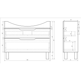 Тумба подвесная Dreja Gio (77.0105W) 96 см