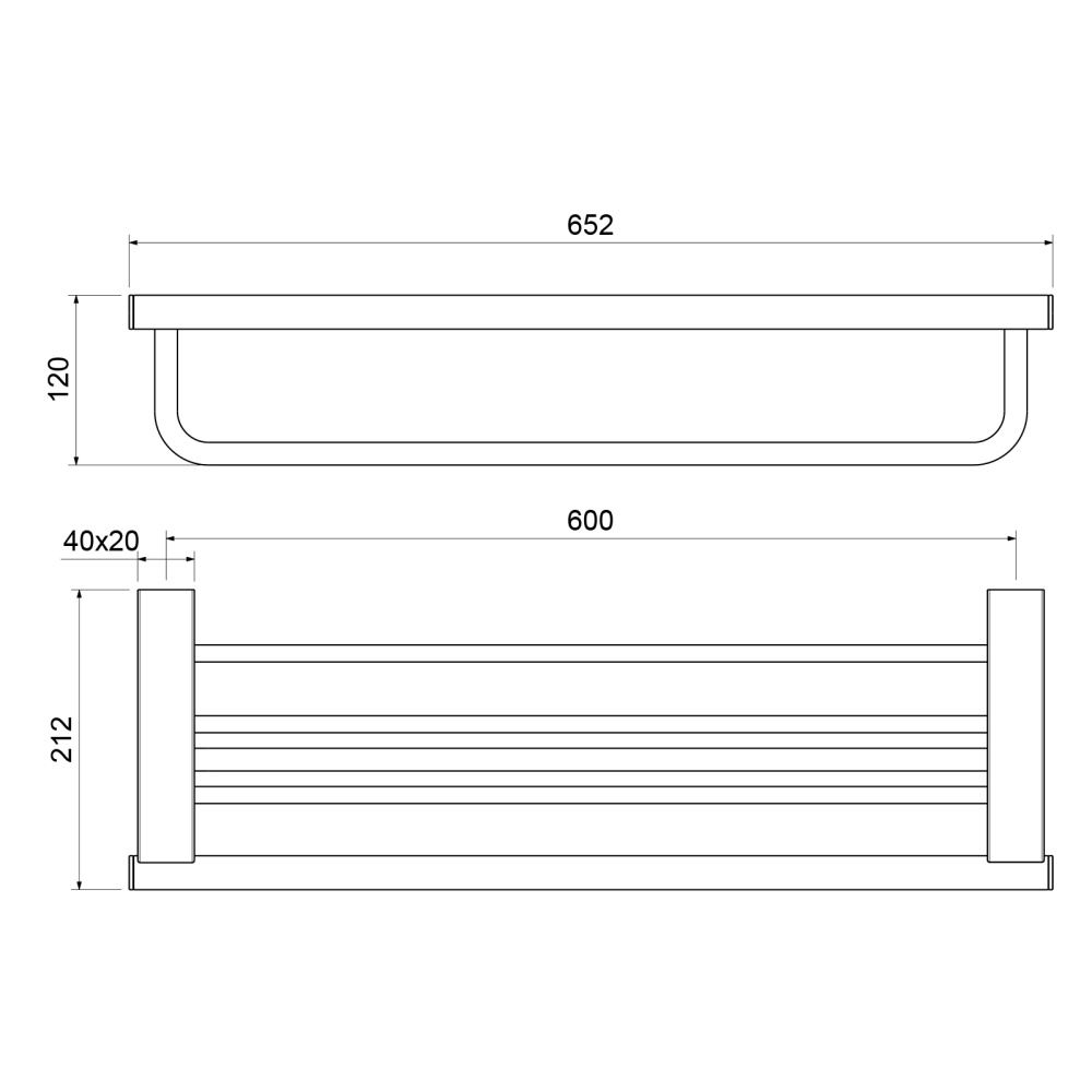 Фото Полка для полотенец Timo Luiro 18558/00 хром