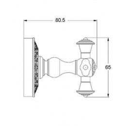 Фото Двойной крючок Bronze de Luxe Windsor (K25205) бронза