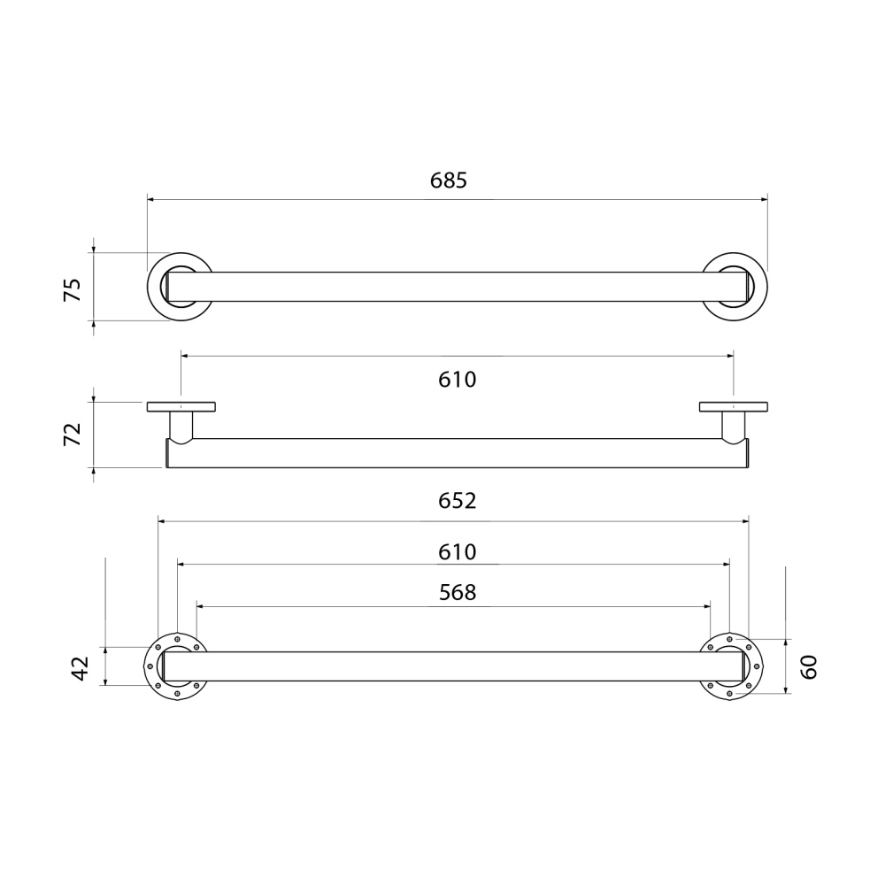 Фото Поручень Timo Saona 13265/16 белый матовый