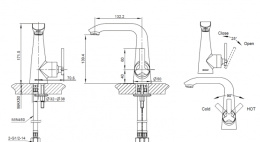 Фото Смеситель для умывальника Bravat Waterfall (F173107C-1)