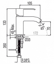 Фото Tres Cuadro 10610302 Смеситель для раковины