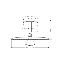 Верхний душ Hansgrohe Raindance E (27381000) хром