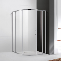 Душевой уголок Cezares Molveno-R-11-100+20-C-Cr-IV, 120 x 120 x 190 см, стекло прозрачное, хром