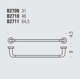 Полотенцедержатель Colombo BASIC B2711 64,5 см