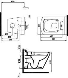 Фото Унитаз подвесной Bien Neptun NPKA052N1VP0W3000