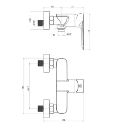 Фото Смеситель для душа Paini Garda 76CR511 хром