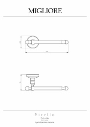 Фото Держатель туалетной бумаги Migliore Mirella (17231) хром