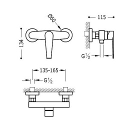Фото Tres Class 20516701 Смеситель для душа